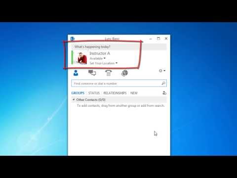 Microsoft Lync 2013: Log in to Lync and Add a Personal Note