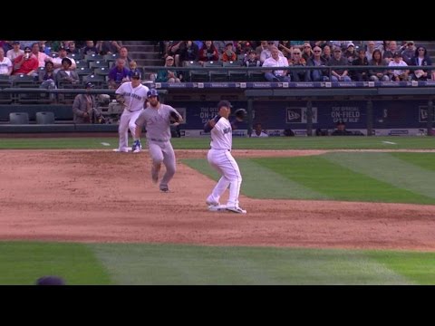 TEX@SEA: Marte makes nice stop, starts double play