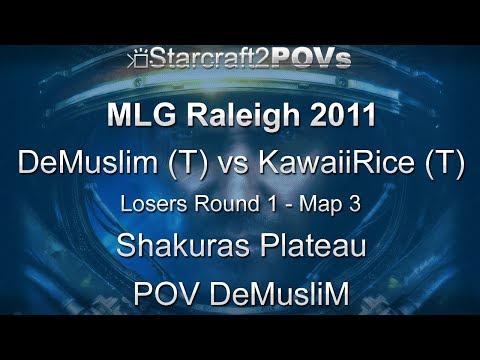 SC2 WoL - MLG Raleigh 2011 - DeMusliM vs KawaiiRice - LR1 - Map 3 - Shakuras Plateau - DeMusliM