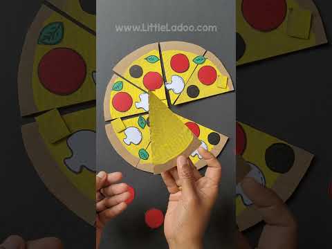 Cardboard Pizza Set for kids pretend play #diycardboard #diyprojects #
