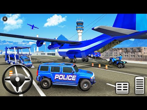 Transporting Police Jeep in Cargo Plane - Quad Bike Transport Simulator - Android Gameplay