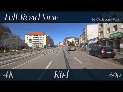 Kiel, Germany: Knooper Weg, Holtenauer Straße - 4K (2160p/60p) Ultra HD