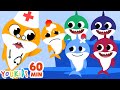 Five Little Baby Sharks Jumping On The Bed More Baby Shark Songs