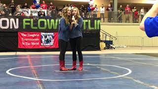 Camille &amp; Haley - National Anthem @ Wrestling Show 2018