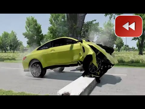Reverse Cars vs Ledge – BeamNG Drive #46