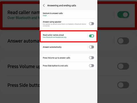 How to enable caller name announcement in Samsung phone's | Samsung read caller name