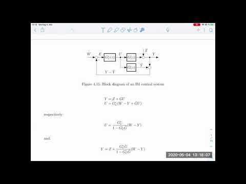 Digital control, lecture unit 8 (ch. 4.6/Internal model control, ch. 5/Discrete-time state space)