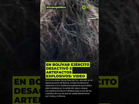 En Bolívar Ejército desactivó 5 artefactos explo/*sivos