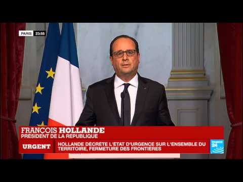 Terrorist attacks in Paris: State of emergency declared - Speech by François Hollande