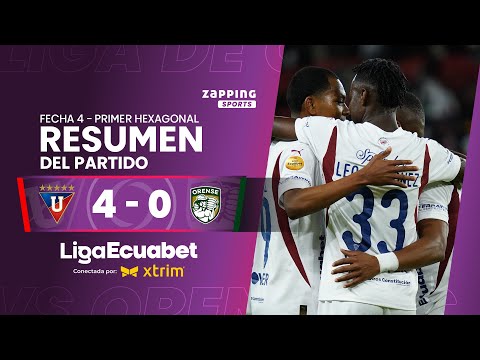 LDU Quito 4 - 0 Orense SC / Fecha 4 - Primer Hexagonal  / Liga Ecuabet conectada por Xtrim