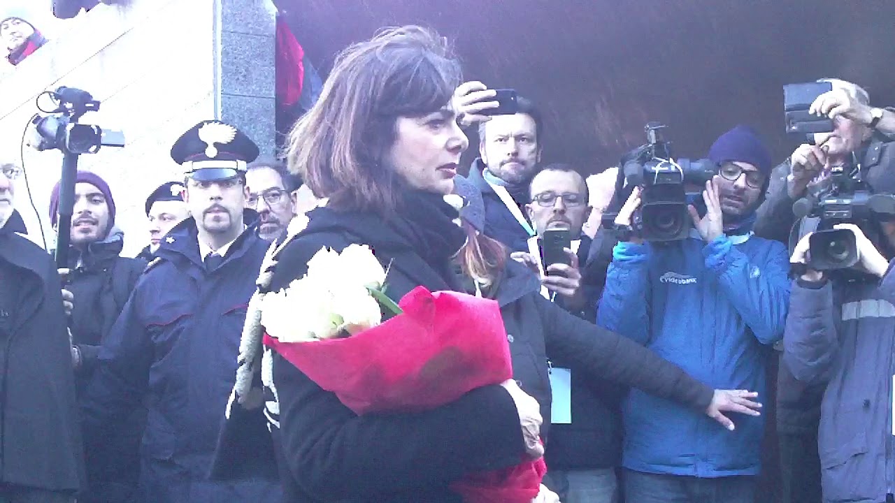 La presidente della Camera Boldrini al Monumento alla resistenza europea di Como