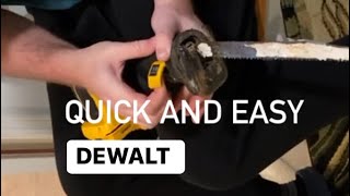 How to change the blade on Dewalt  cordless reciprocating saw. Quick Easy