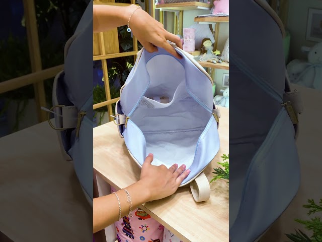 BOLSA MATERNIDADE CORAÇÃO AZUL E BEGE | Grão de Gente  #enxovaldebebe #bolsamaternidade