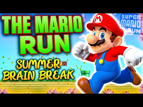 Mario Run | Summer Brain Break | Mario Yoga | GoNoodle | Mario Run Challenge