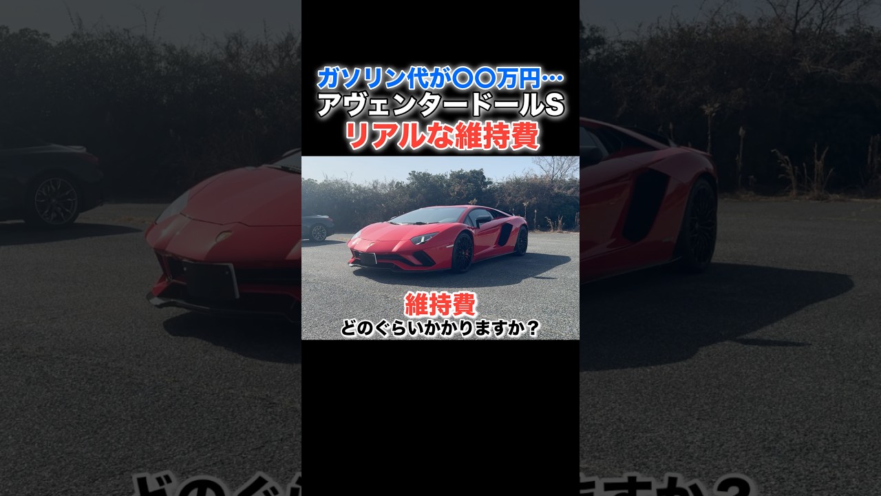 【ガソリン代だけで〇〇万円⁉️】26歳でアヴェンタドールSに乗った場合のリアルな出費を公開‼️ #lamborghini #aventador #shorts