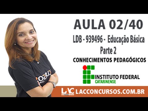 Aula 02/40 - Concurso IFC-SC 2016 - LDB   9394/96   Parte 2