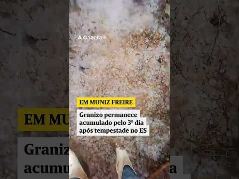 Granizo permanece acumulado pelo 3º dia após tempestade no ES #shorts #noticias