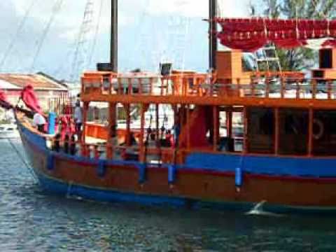 Barbados Arrival of Jolly Roger 1 to Careenage Dry Dock section