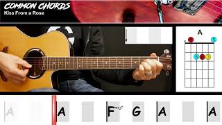 Kiss From a Rose - Seal | EASY GUITAR LESSON | Scrolling Chords & Lyrics