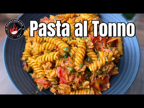 Easy Mediterranean Tuna Pasta 🐟🍅 | Juicy Tomatoes, Capers & Fresh Herbs