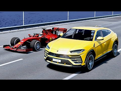Ferrari F1 2019 vs Lamborghini Urus - Drag Race