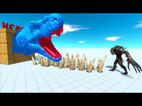 GIANT SUPERMAN T-REX HEAD vs EVERY UNIT - Animal Revolt Battle Simulator ARBS