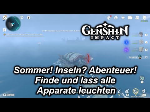 💥Genshin Impact -  Sommer! Inseln? Abenteuer! Finde und lass alle Apparate leuchten💥