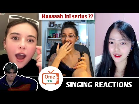 Semua cewek cewek ini berdecak kagum sampe meleleh wkwk SINGING REACTIONS OmeTV