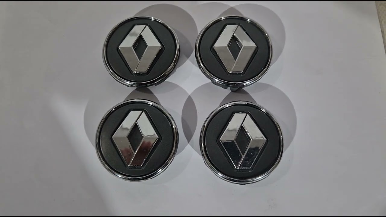 Renault Колпачки на диски графит с кольцом 81568DRK (57мм на 49мм, комплект 4 шт) Video 1