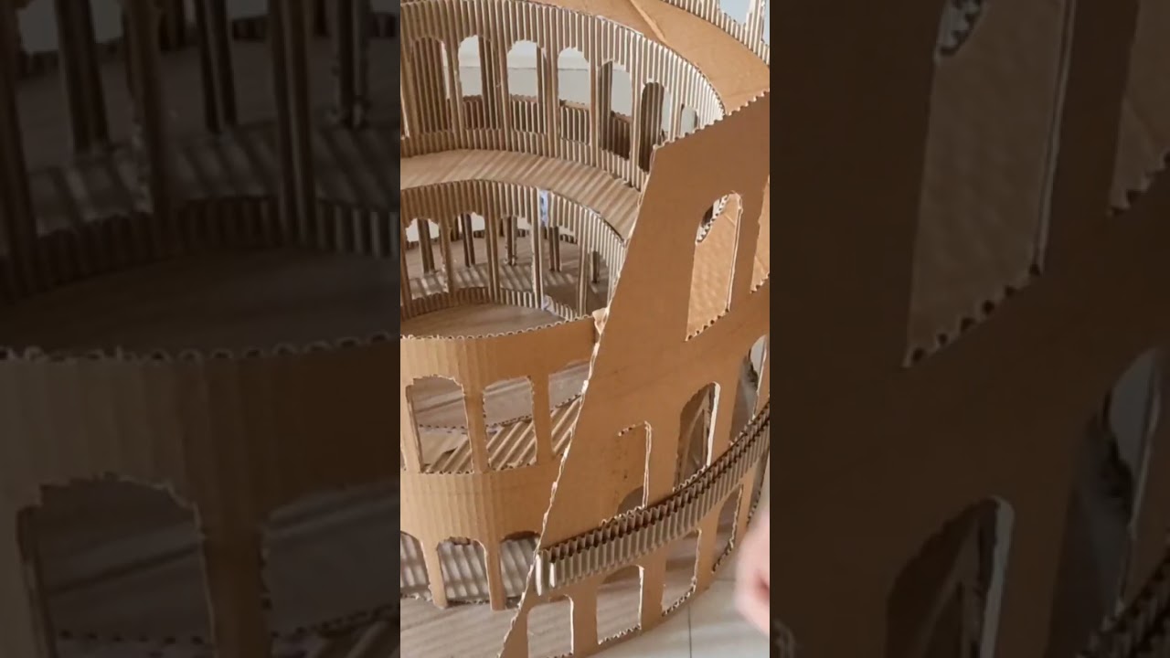 Cardboard Colosseum of Rome #diy #homemade #short