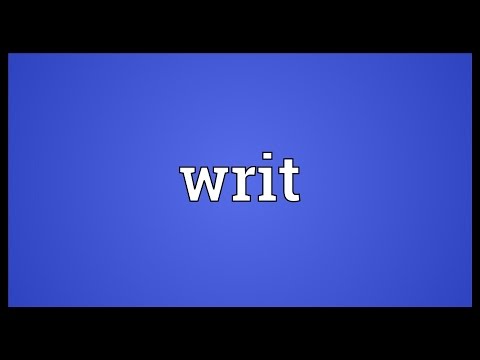 Writ Meaning