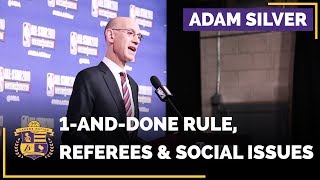 NBA Commissioner Adam Silver Addresses One-And-Done Rule, Referees And Social Issues