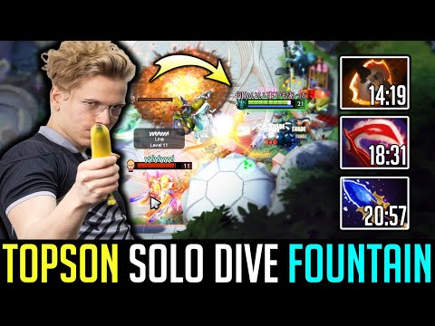 TOPSON Phantom Assassin Aghanim's Scepter - SOLO DIVE Fountain - Super Fast Farm DOTA 2