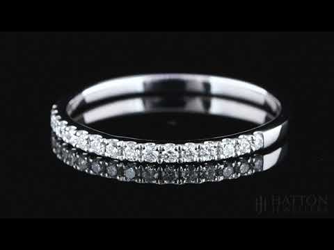 18ct White Gold 0.15ct Diamond Half Eternity Ring