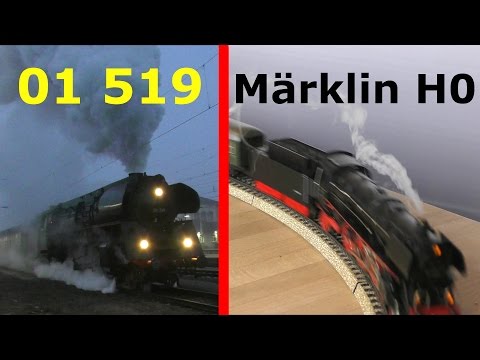 Dampflok-Baureihe 01 Märklin H0 3048 Rauchgenerator &  01 519 Steam locomotive & Märklin model