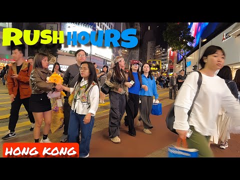 📍Rush Hours iN Hong kong CWB - Raw Video iN 4k HDR #walkthrough 