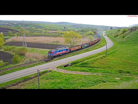 [4K] Grup Feroviar Roman DA 1546 cu tren de marfa pe ruta Dolhasca - Falticeni [May, 2021]