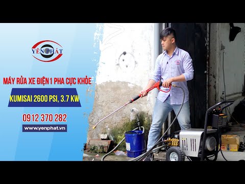 Máy rửa xe 1 pha Kumisai 2600 PSI