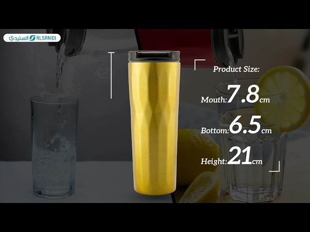 كوب شاي وقهوة ستانلس ستيل عالي الجودة 500 مل- يحافظ على حرارة أو برودة المشروب لفترة طويلة، يمنع التسرب، تصميم أنيق وسهل الحمل،ضمان سنتان