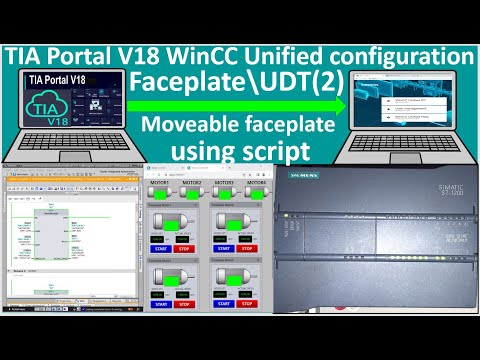 TIA Portal V18 WinCC Unified moveable faceplate tutorial| TIA Portal V18 Unified| PLC S7-1200 part-2