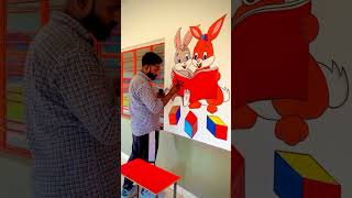 Cartoon wall painting... #art #schoolwallpainting #painting #drawing #playschoolwallpainting