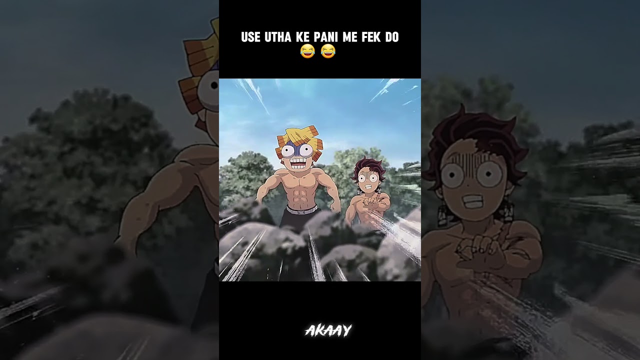 Use utha ke pani me fek do 😂|| #anime #demonslayer #kimetsunoyaiba #tanjiro #animeshorts #gojo