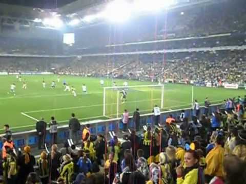 alex de souza gol,fb 1-0 bursa tribünden gol anı 24,03,2012