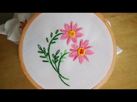 Hand Embroidery: Bullion knot variation