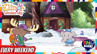Elinor Wonders Why | Playing In The Snow | Akili Kids!