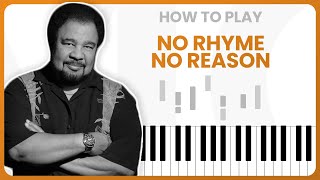 No Rhyme, No Reason - George Duke - PIANO TUTORIAL (Part 1)