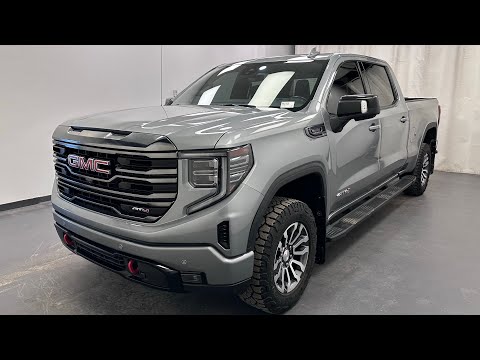 2023 GMC Sierra 1500 Crew Cab Standard Box 4-Wheel Drive AT4 in Gray for sale at Davis GMC Buick Lethbridge in Lethbridge, AB