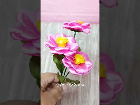 satin ribbon flowers #shorts