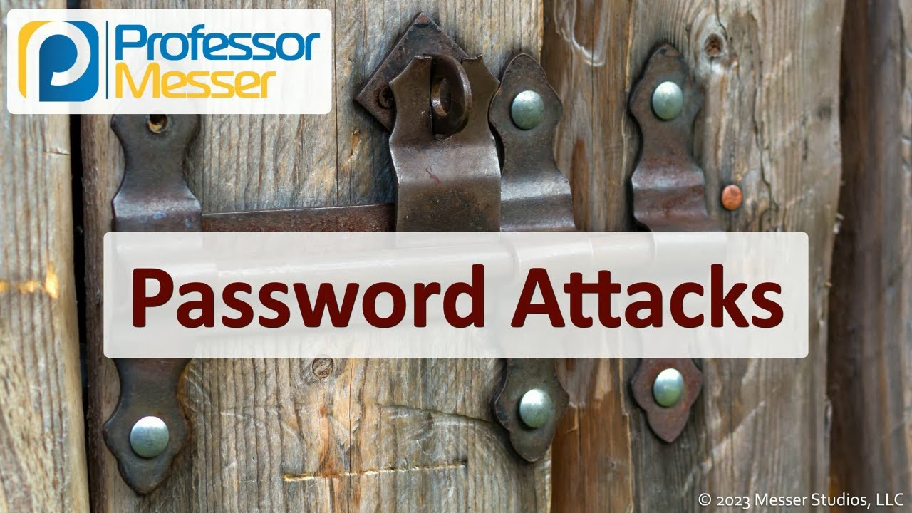 Password Attacks - CompTIA Security+ SY0-701 - 2.4