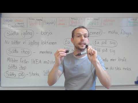 Partikelverb (sätta ...) (ta ...)